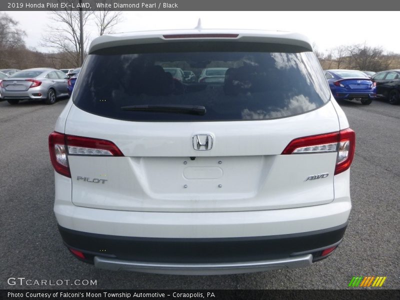 White Diamond Pearl / Black 2019 Honda Pilot EX-L AWD