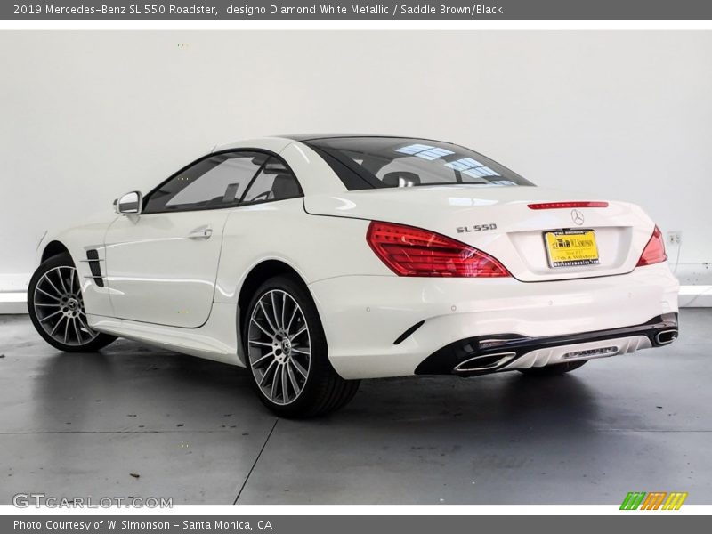 designo Diamond White Metallic / Saddle Brown/Black 2019 Mercedes-Benz SL 550 Roadster