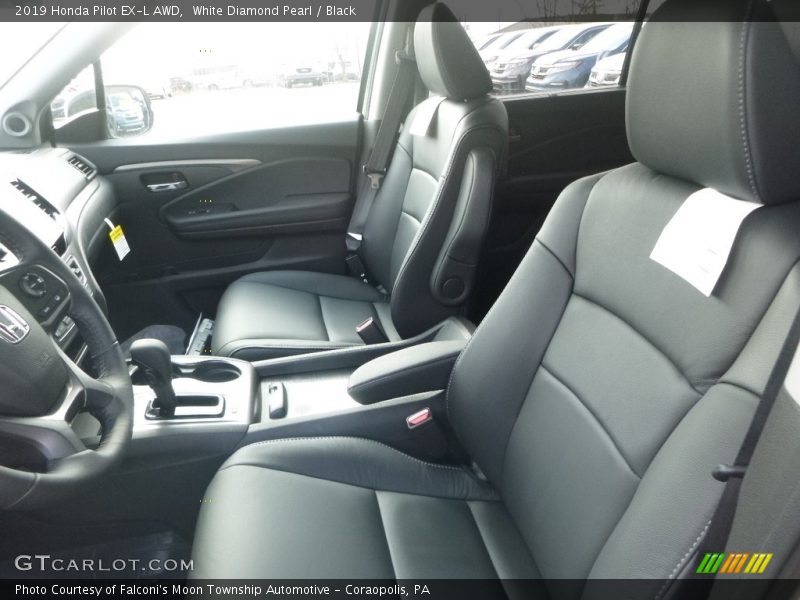 White Diamond Pearl / Black 2019 Honda Pilot EX-L AWD