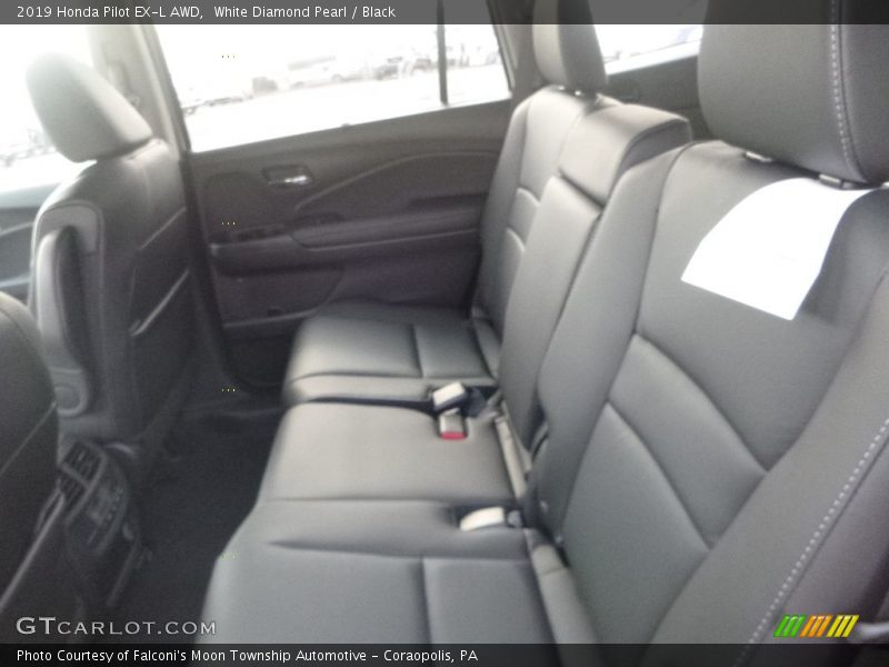 White Diamond Pearl / Black 2019 Honda Pilot EX-L AWD