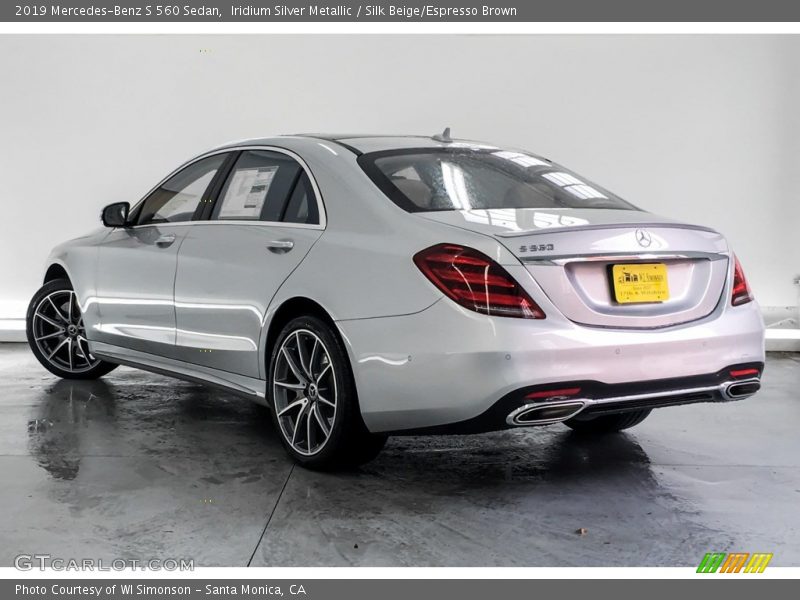 Iridium Silver Metallic / Silk Beige/Espresso Brown 2019 Mercedes-Benz S 560 Sedan