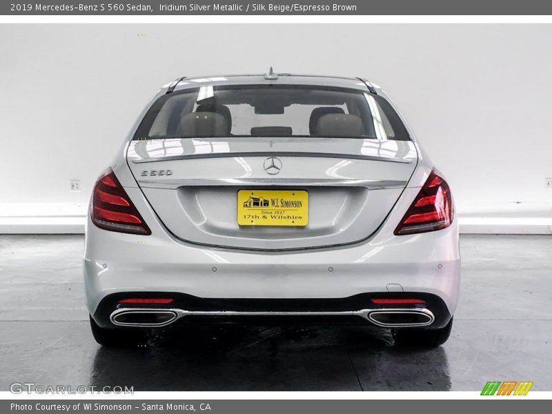 Iridium Silver Metallic / Silk Beige/Espresso Brown 2019 Mercedes-Benz S 560 Sedan