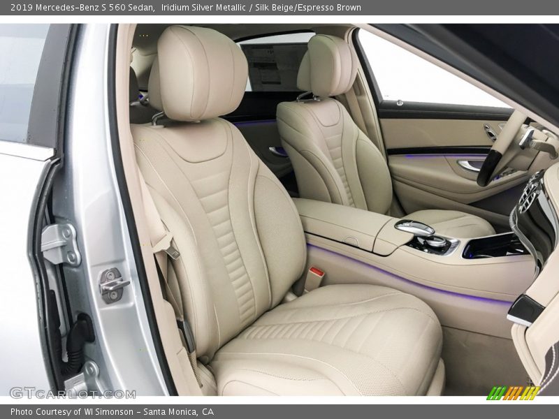Iridium Silver Metallic / Silk Beige/Espresso Brown 2019 Mercedes-Benz S 560 Sedan