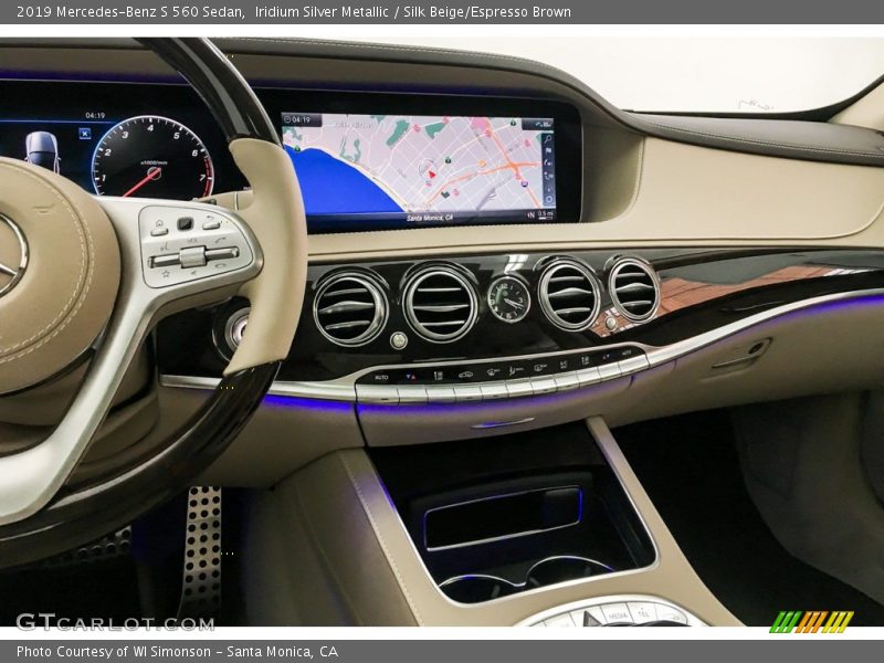 Iridium Silver Metallic / Silk Beige/Espresso Brown 2019 Mercedes-Benz S 560 Sedan