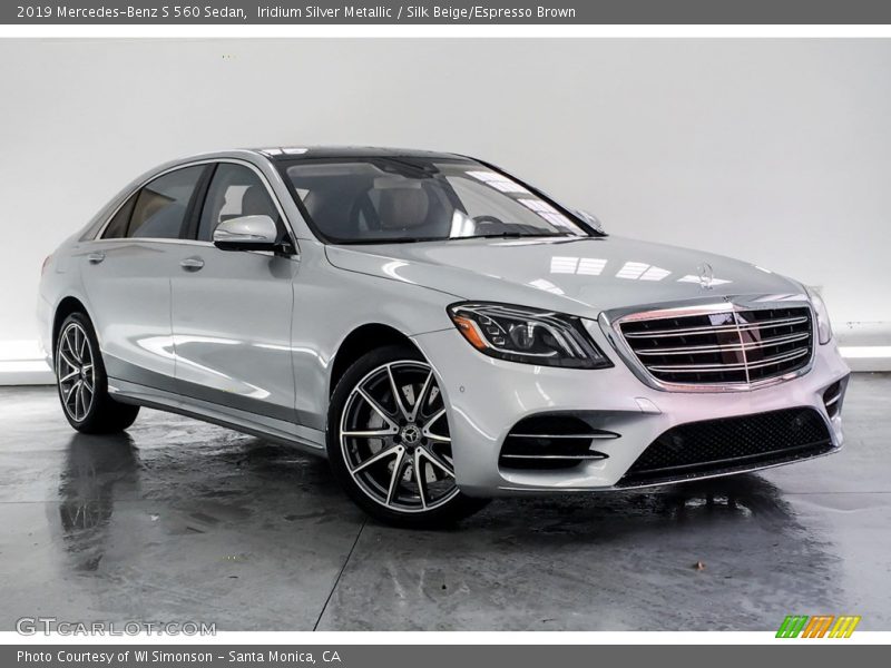 Iridium Silver Metallic / Silk Beige/Espresso Brown 2019 Mercedes-Benz S 560 Sedan