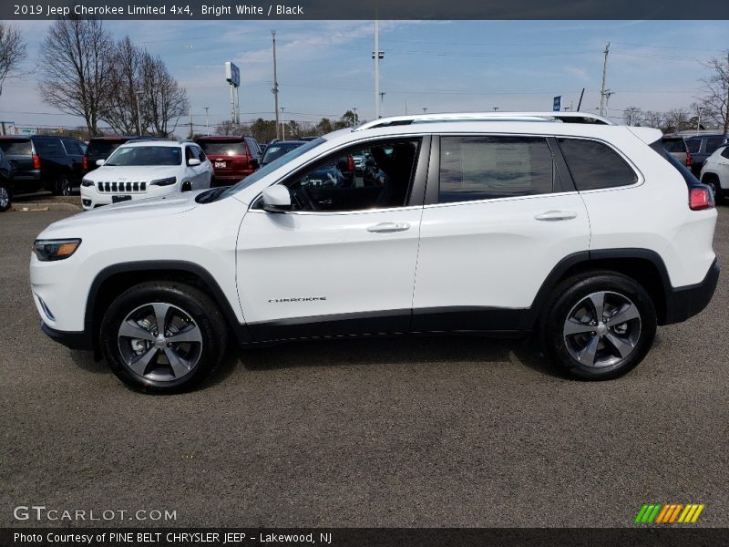 Bright White / Black 2019 Jeep Cherokee Limited 4x4