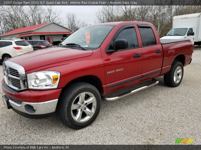 Inferno Red Crystal Pearl / Medium Slate Gray 2007 Dodge Ram 1500 SLT Quad Cab 4x4