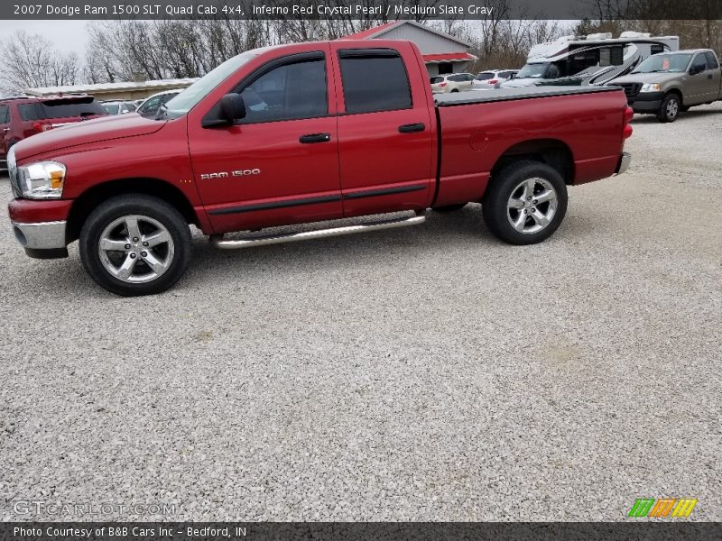 Inferno Red Crystal Pearl / Medium Slate Gray 2007 Dodge Ram 1500 SLT Quad Cab 4x4