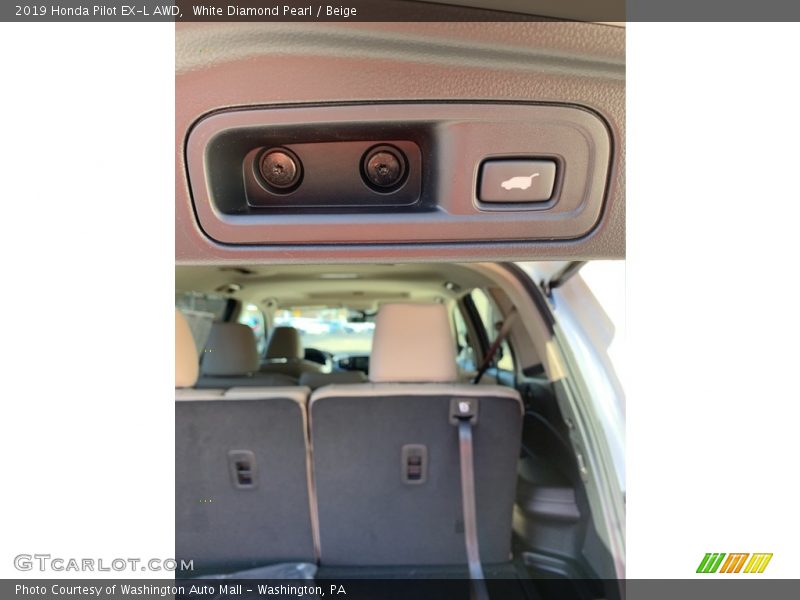 White Diamond Pearl / Beige 2019 Honda Pilot EX-L AWD