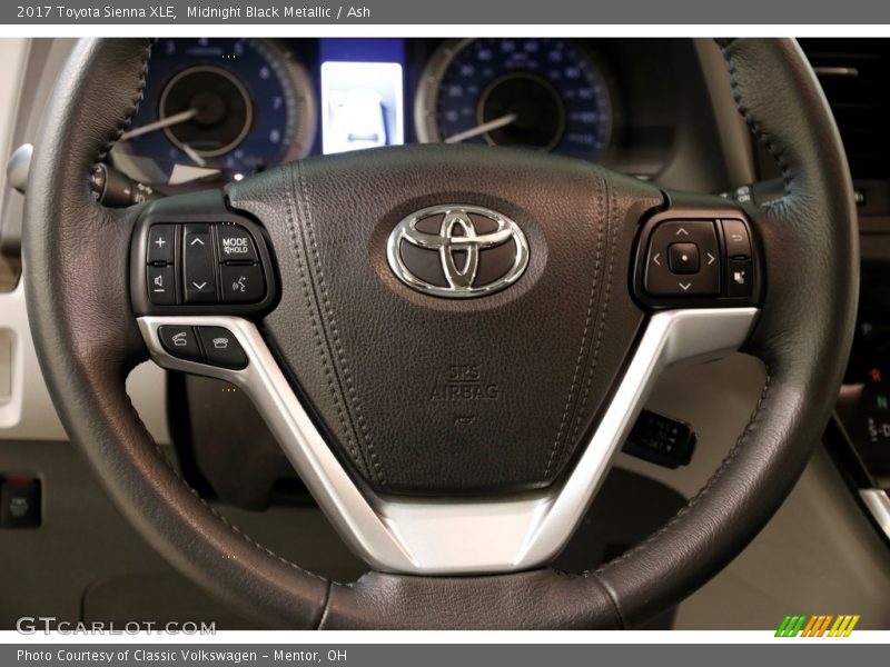 Midnight Black Metallic / Ash 2017 Toyota Sienna XLE
