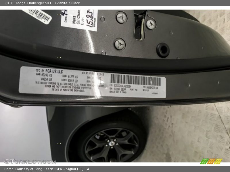 Granite / Black 2018 Dodge Challenger SXT