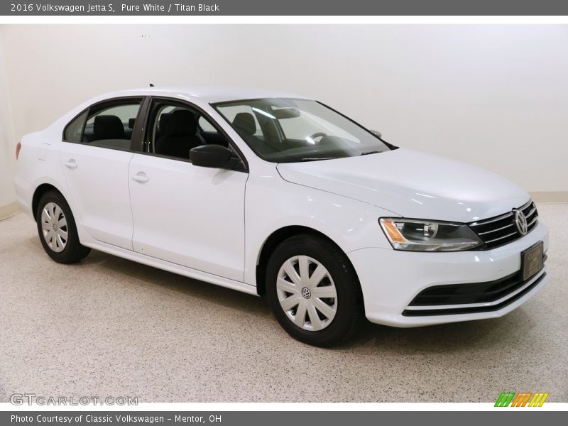 Pure White / Titan Black 2016 Volkswagen Jetta S