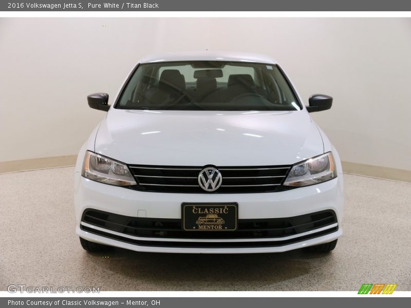 Pure White / Titan Black 2016 Volkswagen Jetta S