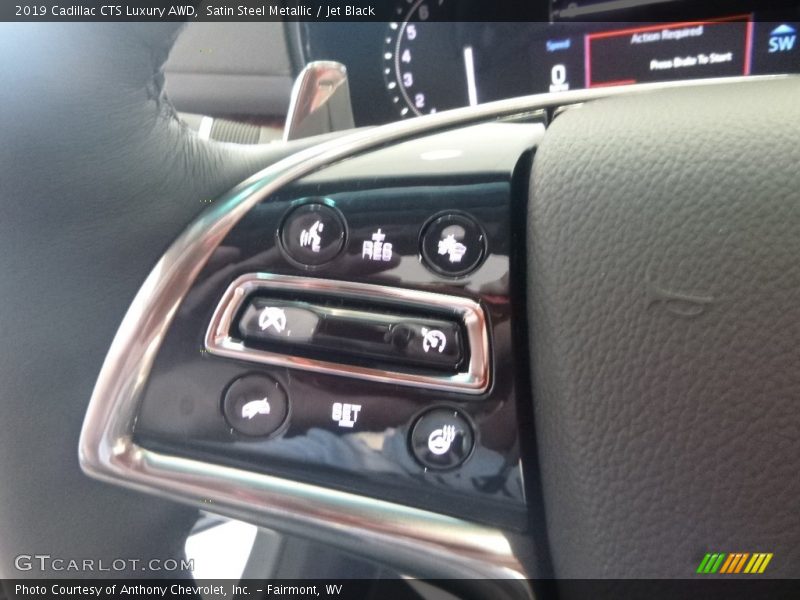 Satin Steel Metallic / Jet Black 2019 Cadillac CTS Luxury AWD