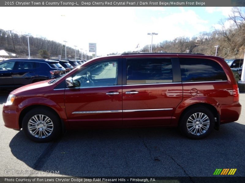 Deep Cherry Red Crystal Pearl / Dark Frost Beige/Medium Frost Beige 2015 Chrysler Town & Country Touring-L