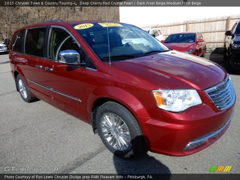 Deep Cherry Red Crystal Pearl / Dark Frost Beige/Medium Frost Beige 2015 Chrysler Town & Country Touring-L