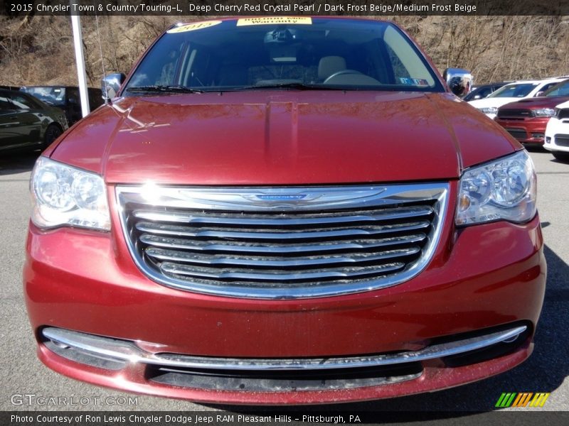 Deep Cherry Red Crystal Pearl / Dark Frost Beige/Medium Frost Beige 2015 Chrysler Town & Country Touring-L