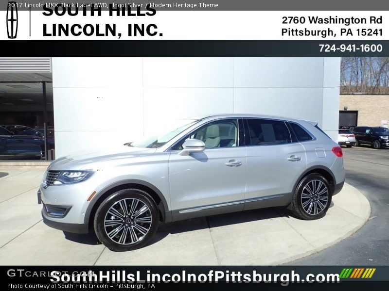 Ingot Silver / Modern Heritage Theme 2017 Lincoln MKX Black Label AWD