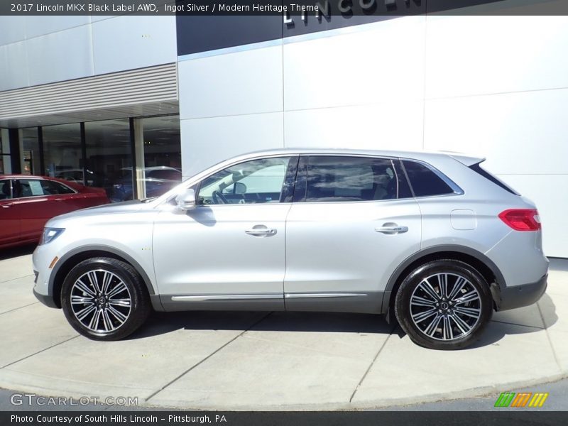 Ingot Silver / Modern Heritage Theme 2017 Lincoln MKX Black Label AWD