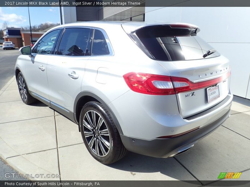 Ingot Silver / Modern Heritage Theme 2017 Lincoln MKX Black Label AWD