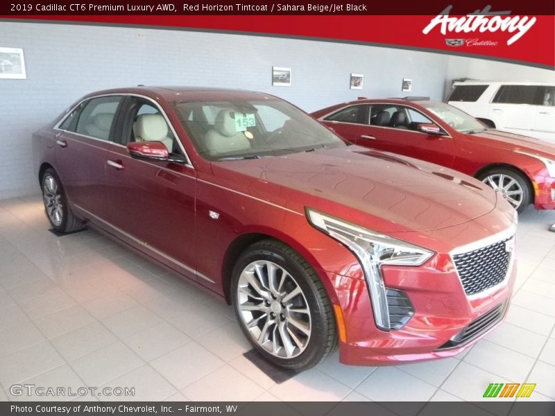 Red Horizon Tintcoat / Sahara Beige/Jet Black 2019 Cadillac CT6 Premium Luxury AWD