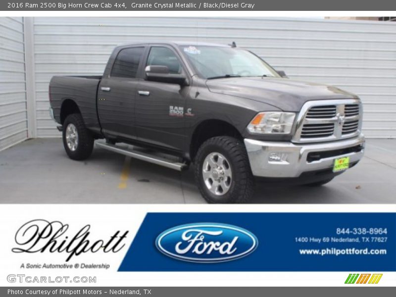 Granite Crystal Metallic / Black/Diesel Gray 2016 Ram 2500 Big Horn Crew Cab 4x4