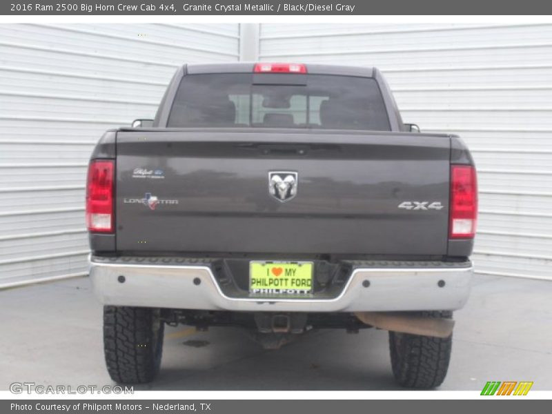Granite Crystal Metallic / Black/Diesel Gray 2016 Ram 2500 Big Horn Crew Cab 4x4
