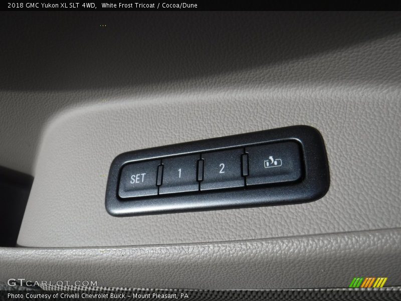 White Frost Tricoat / Cocoa/Dune 2018 GMC Yukon XL SLT 4WD
