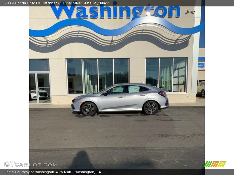 Lunar Silver Metallic / Black 2019 Honda Civic EX Hatchback
