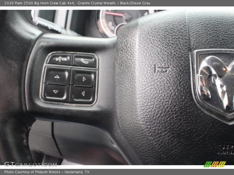 Granite Crystal Metallic / Black/Diesel Gray 2016 Ram 2500 Big Horn Crew Cab 4x4