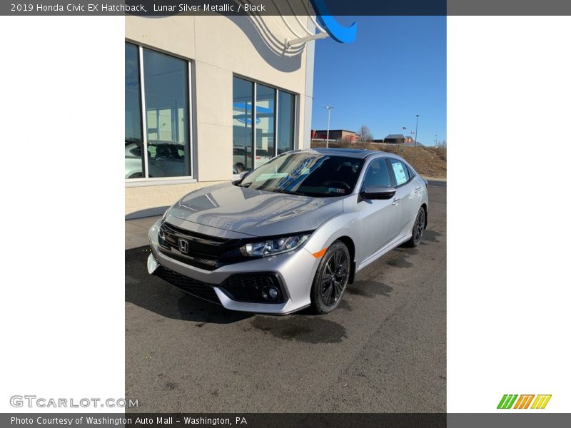 Lunar Silver Metallic / Black 2019 Honda Civic EX Hatchback