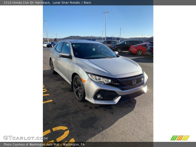Lunar Silver Metallic / Black 2019 Honda Civic EX Hatchback