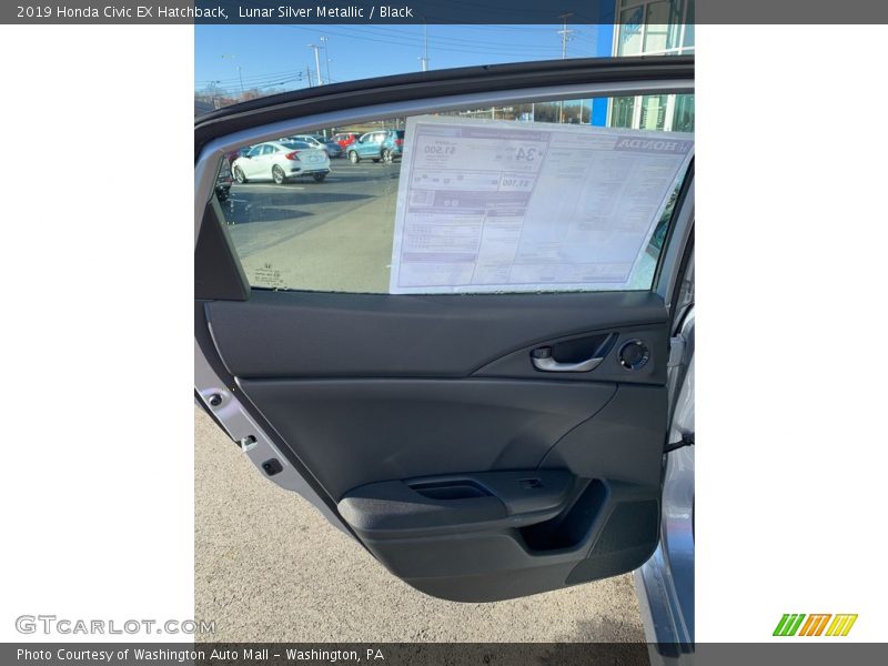 Lunar Silver Metallic / Black 2019 Honda Civic EX Hatchback