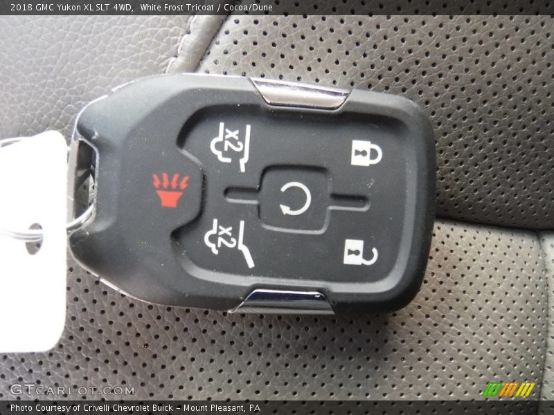 White Frost Tricoat / Cocoa/Dune 2018 GMC Yukon XL SLT 4WD