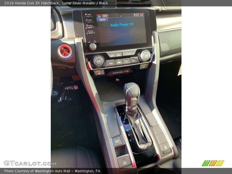 Lunar Silver Metallic / Black 2019 Honda Civic EX Hatchback
