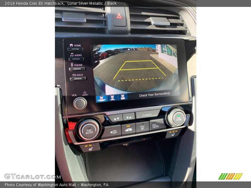 Lunar Silver Metallic / Black 2019 Honda Civic EX Hatchback