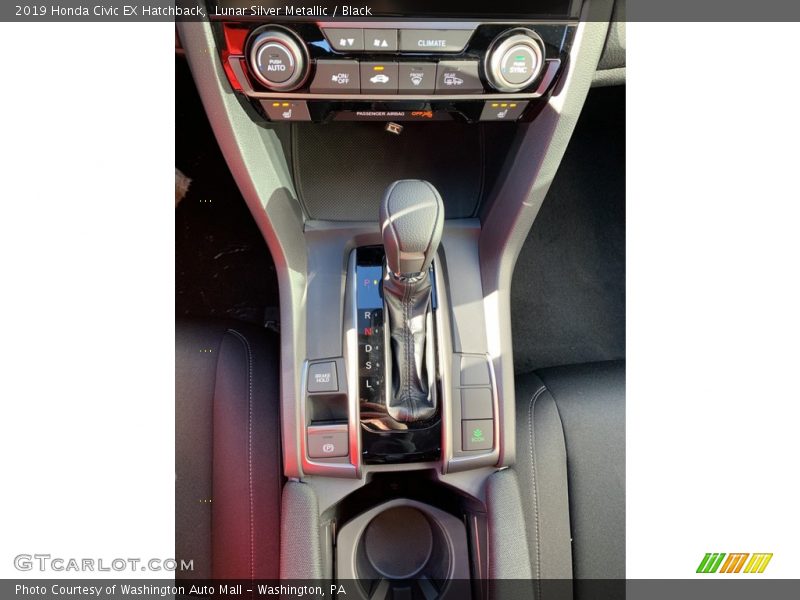 Lunar Silver Metallic / Black 2019 Honda Civic EX Hatchback