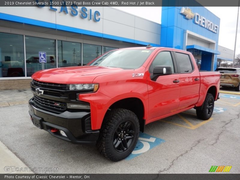 Red Hot / Jet Black 2019 Chevrolet Silverado 1500 LT Z71 Trail Boss Crew Cab 4WD