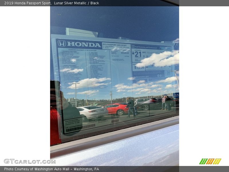 Lunar Silver Metallic / Black 2019 Honda Passport Sport