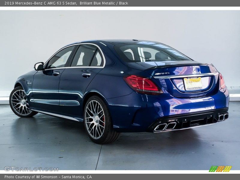 Brilliant Blue Metallic / Black 2019 Mercedes-Benz C AMG 63 S Sedan