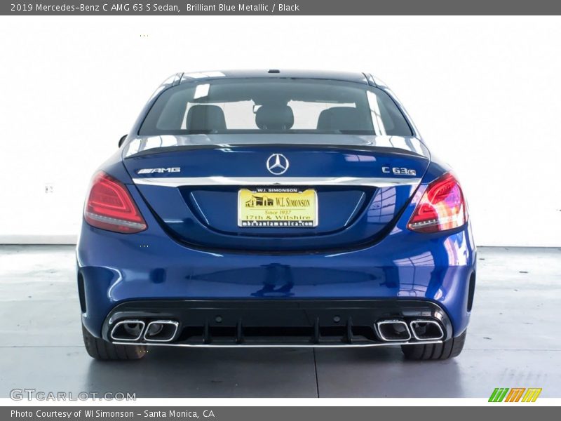 Brilliant Blue Metallic / Black 2019 Mercedes-Benz C AMG 63 S Sedan