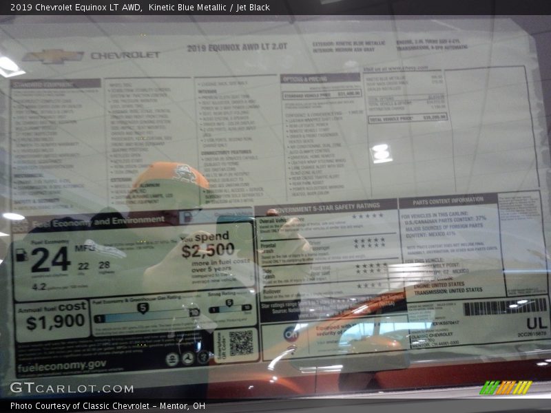 Kinetic Blue Metallic / Jet Black 2019 Chevrolet Equinox LT AWD