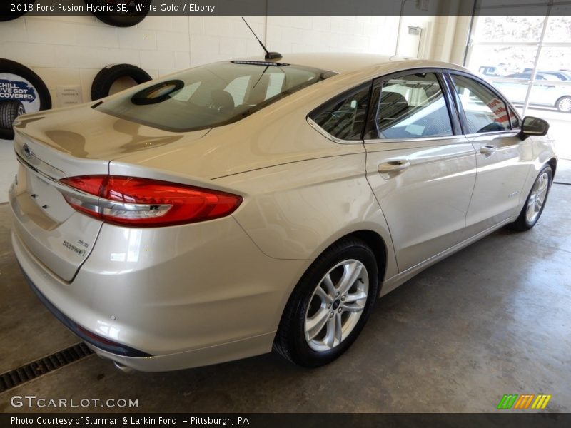 White Gold / Ebony 2018 Ford Fusion Hybrid SE