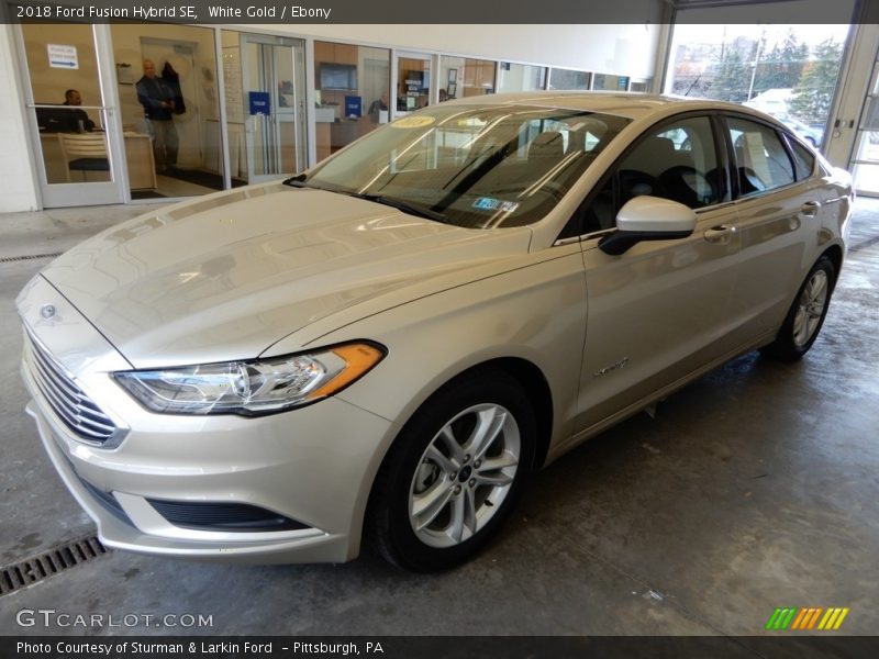 White Gold / Ebony 2018 Ford Fusion Hybrid SE