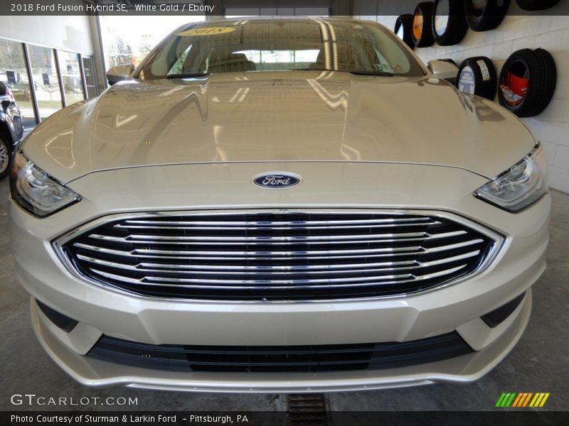White Gold / Ebony 2018 Ford Fusion Hybrid SE