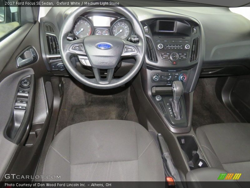 Oxford White / Medium Light Stone 2017 Ford Focus SE Sedan