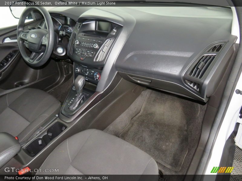 Oxford White / Medium Light Stone 2017 Ford Focus SE Sedan