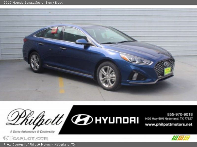 Blue / Black 2019 Hyundai Sonata Sport