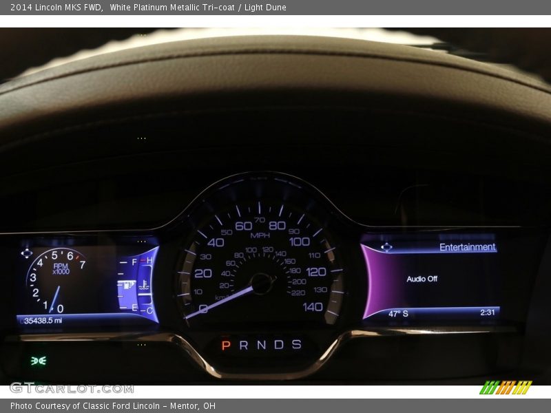 White Platinum Metallic Tri-coat / Light Dune 2014 Lincoln MKS FWD