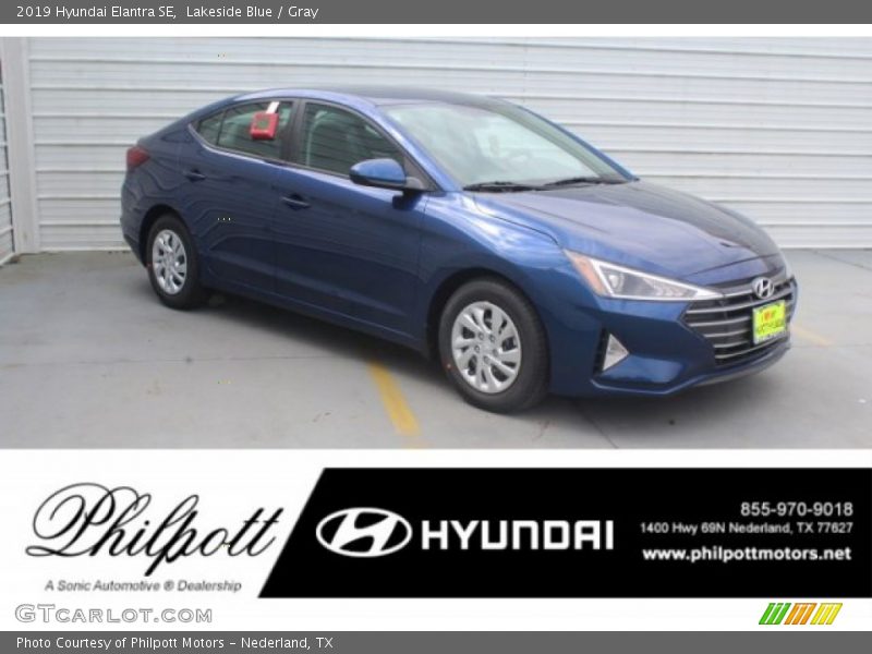 Lakeside Blue / Gray 2019 Hyundai Elantra SE